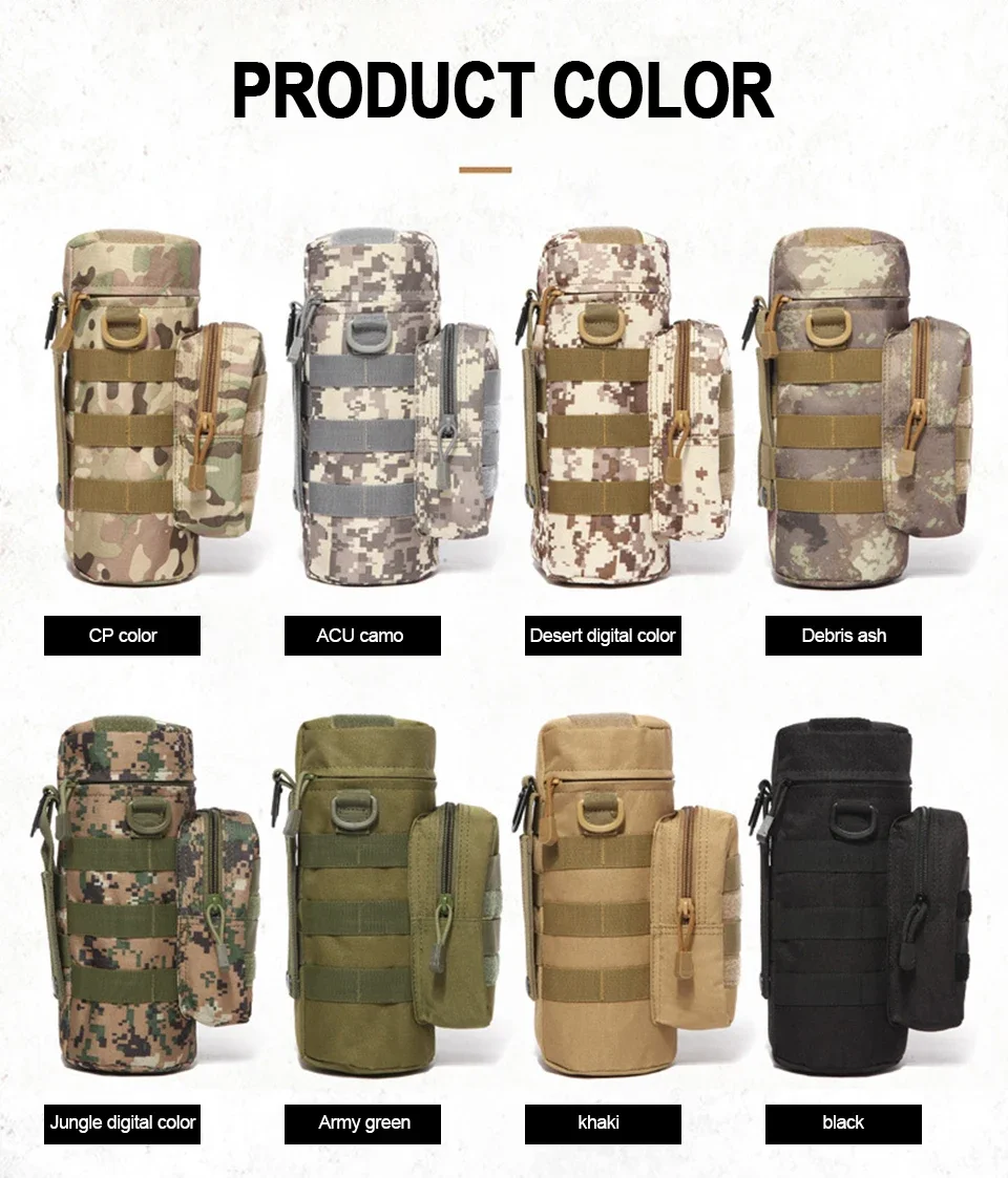 Outdoor Molle Wasserkocher Träger Wasserflasche Tasche Tasche Halter für Reisen Camping Wandern Radfahren Angeln Jagd – Detail 3