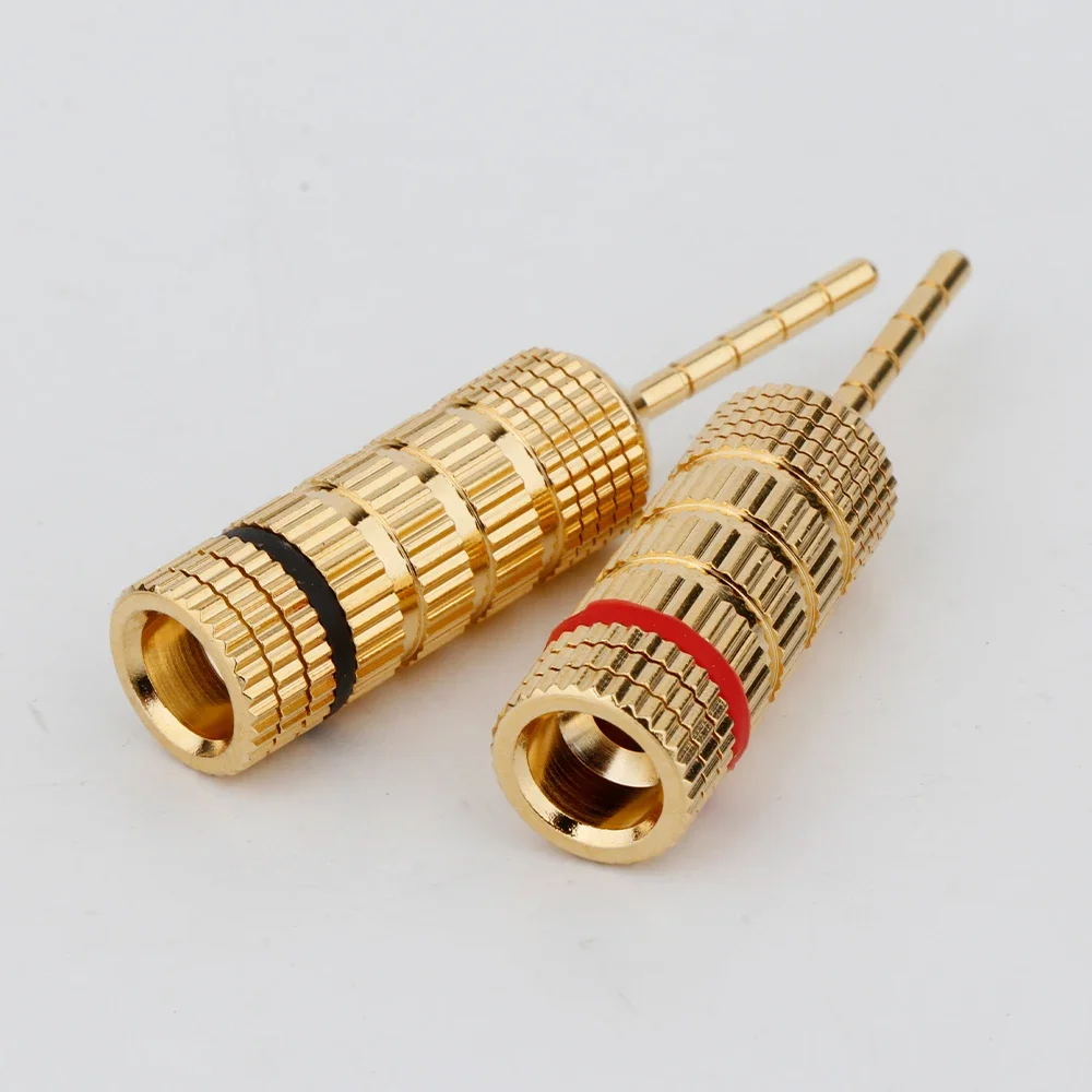

Hi-Fi BA1435 soldered rhodium/gold-plated banana plugs 8 pcs,for speaker cable connectors