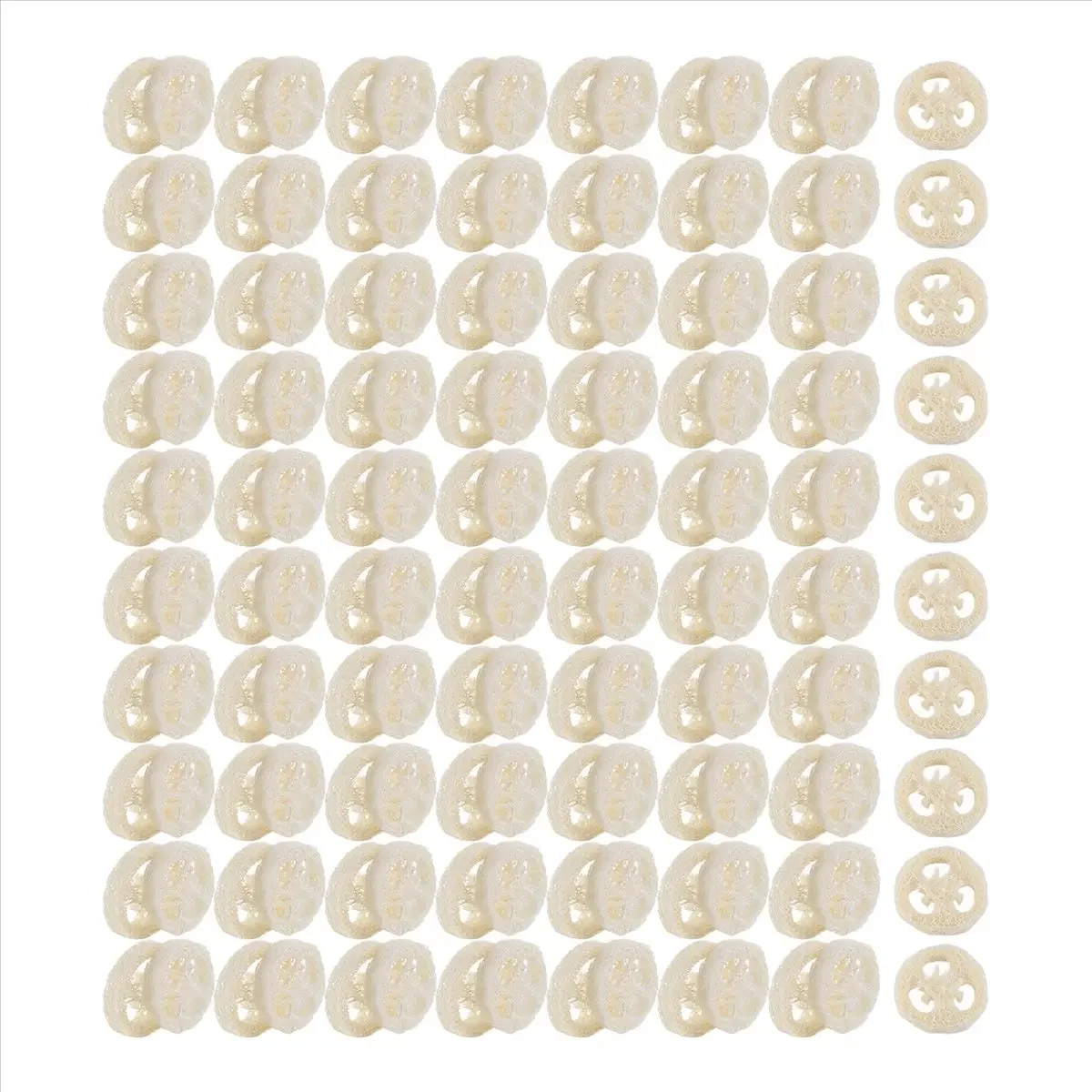 150Pcs a51t Natural Loofah Luffa Loofa Slices Handmade Soap Loofah Box Tray Tools Cleaner Sponge Soap Holder