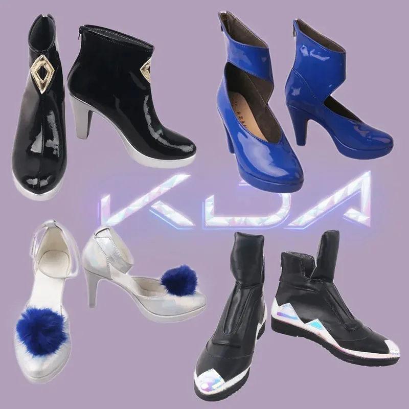 2025 aaa LOL S10 KDA All Out Kaisa Akali Ahri Evelynn Cosplay Boots Customized Leather Shoes for Unisex view 2