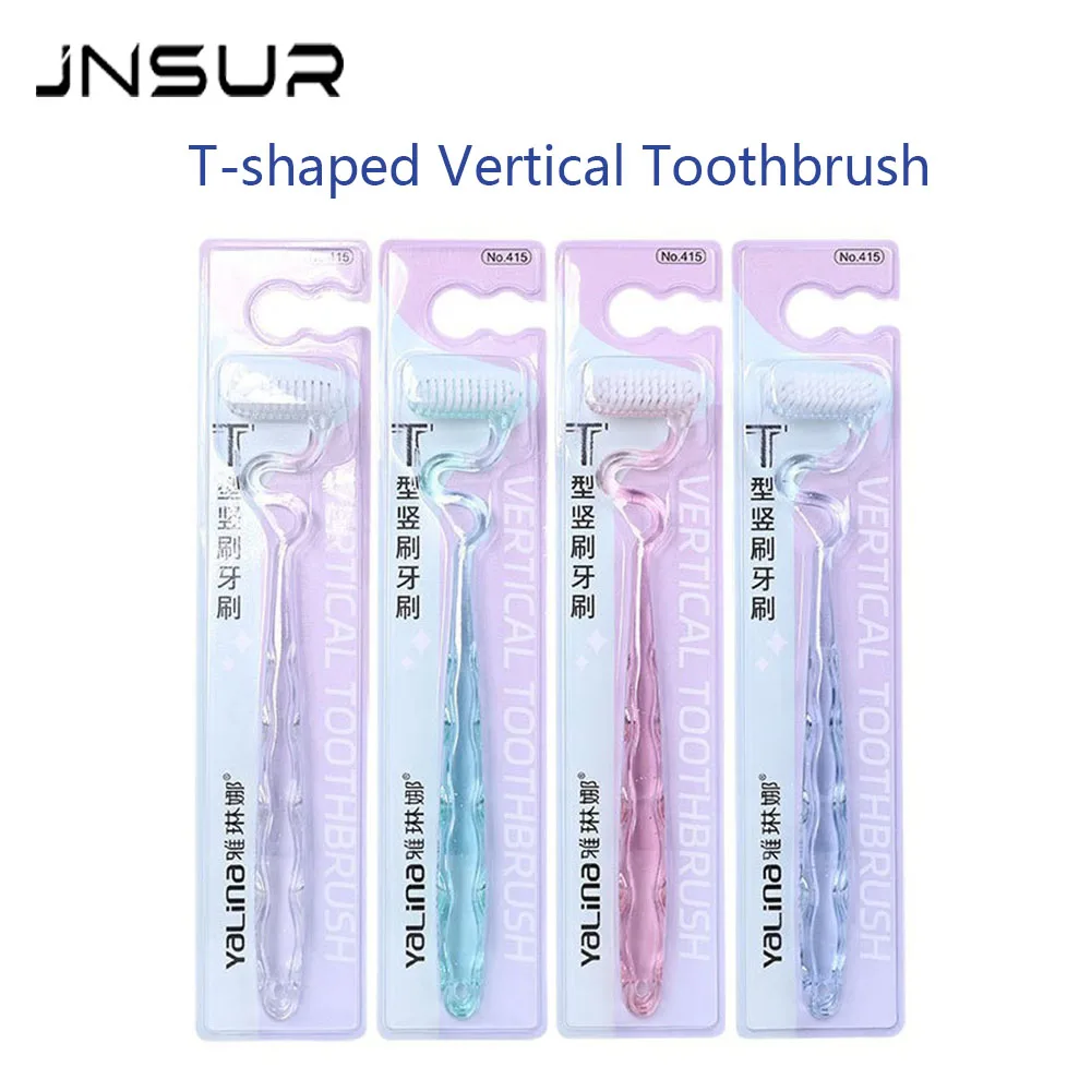 JNSUR Soft Bristle S-shaped Toothbrush Elbow Design Vertical Brushing Couple Household Toothbrush Oral Hygiene & Tooth Care
