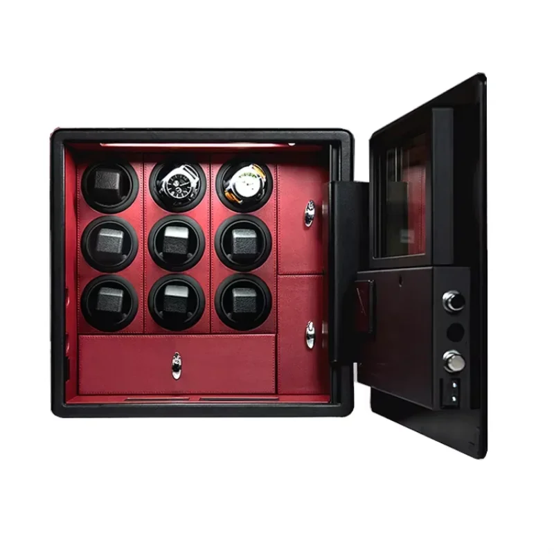 2024 Pro Leather Jewellery Luxury 12 Automatic Watch Winders Safe Box