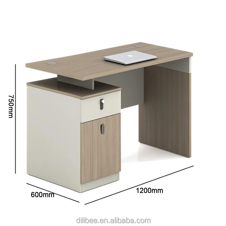 Modern Wooden Executive Desk With Storage Cabinet and Partition Fashion Design Work Station Staff Office Table for Single Person