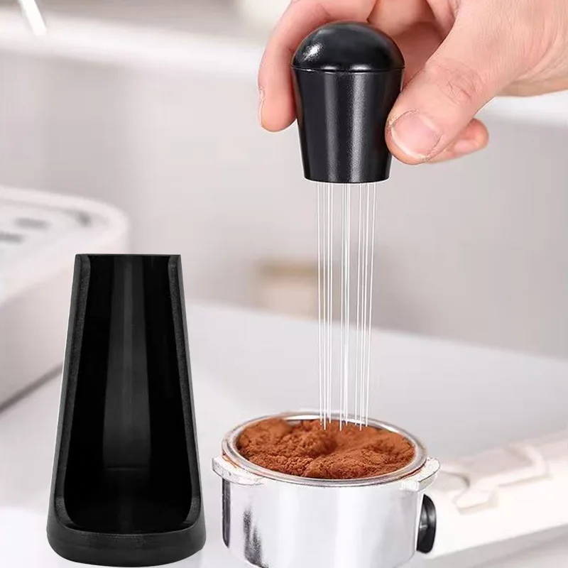 Espresso Coffee Stirrer WDT Distribution Tool Stainless Steel Needles Coffee Powder Distributor Dosing Ring Barista Accessories