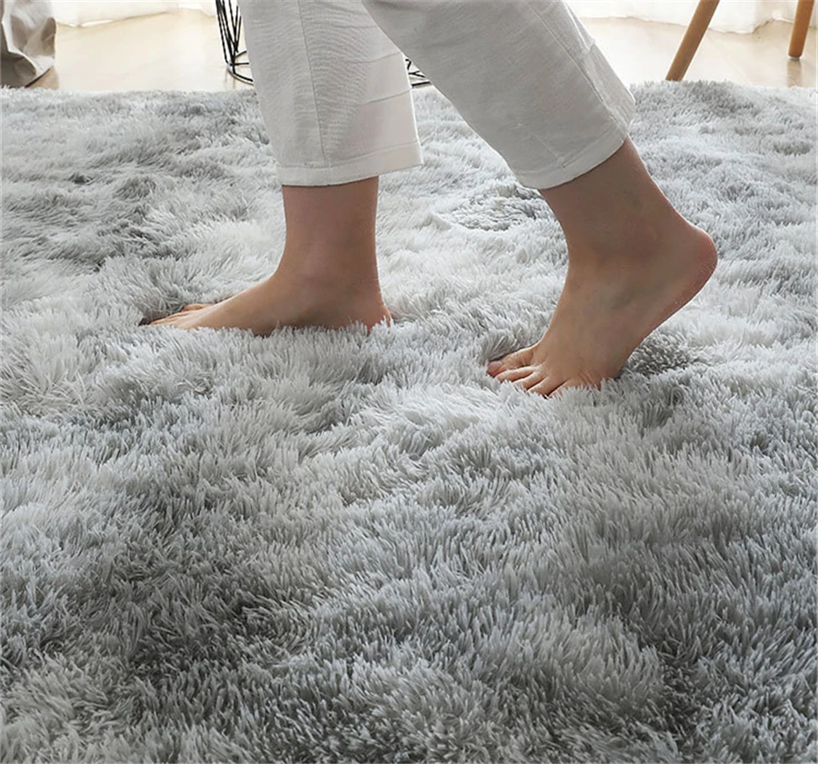 Thick Fluffy Round Rug Carpets Living Room Decorate Faux Fur Rugs Kids Room Long Plush Rugs for Bedroom Shaggy Rug Modern Mats