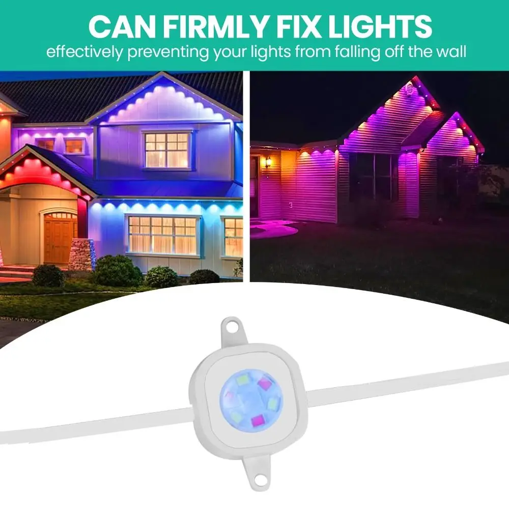 

5 шт., простая установка, устойчивый к атмосферным воздействиям светодиодный кронштейн, карнизное крепление H706/H705, держатель для наружного освещения, универсальные зажимы для освещения для Govee Home