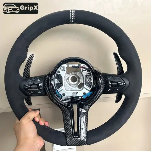 BMW 1 3 4 5 시리즈 카본 파이버 스티어링 휠 F30 F31 F20 F35 F10 F11 F18 E90 E91 E92 E93 알칸타라 카본 파이버 패들