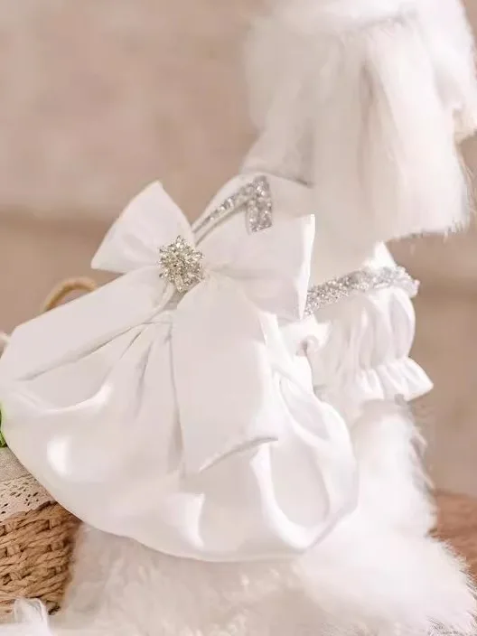 

Wedding Dr for Dogs Princ Sle Yorkie Teddy Bichon Maltese Schnauzer Skirt with Lace Pet Clothes Special Use