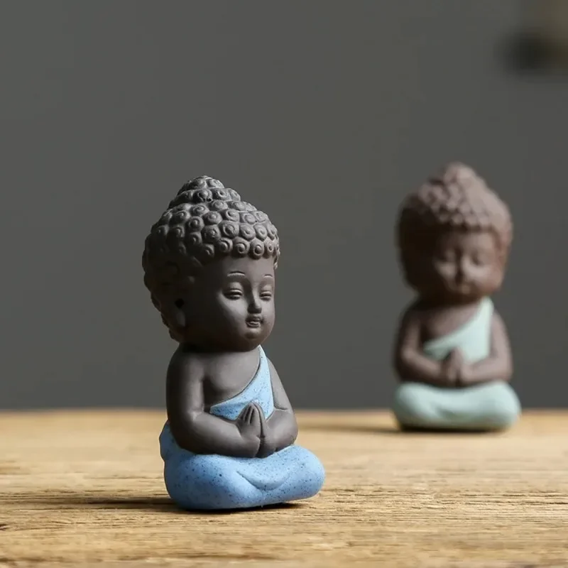 Purple Clay Ceramic Buddha Tea Pet Ornament Amazon Hot Home Decor Tea Room Craft  Home Decor  Decoration Gardens