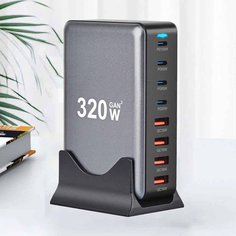 

Настольное зарядное устройство USB Type-C мощностью 320 Вт, адаптер питания PD для быстрой зарядки Iphone, Macbook, ноутбука, Xiaomi