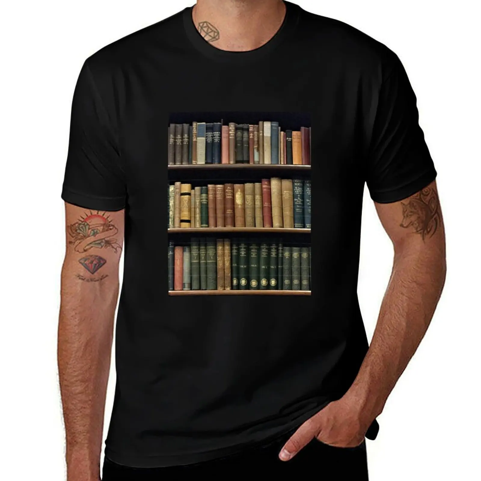 Endless Library (pattern) T-Shirt Quick Dry Sports Short Sleeve Tee T-Shirt