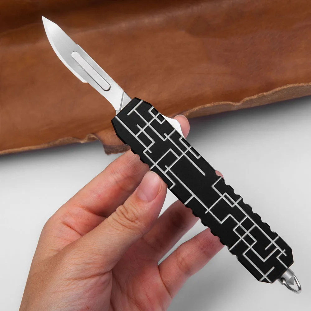 

Aluminum alloy Retractable Scalpel Utility Knife Camping Emergency Hand Tools EDC Express Unpacking Knife Paper Box Cutter