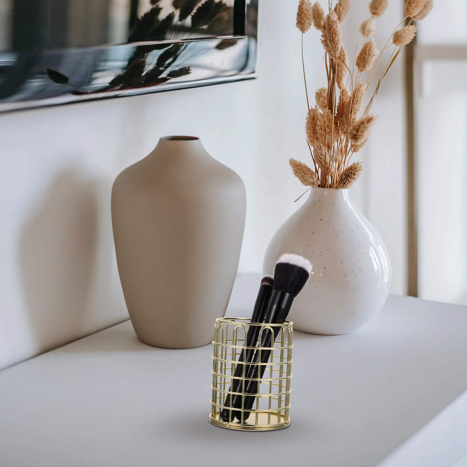 

1Pcs Makeup Brush Container Delicate Storage Box for Stationery Tools Organizer Ideal Space-Saving Desktop Pen Brush