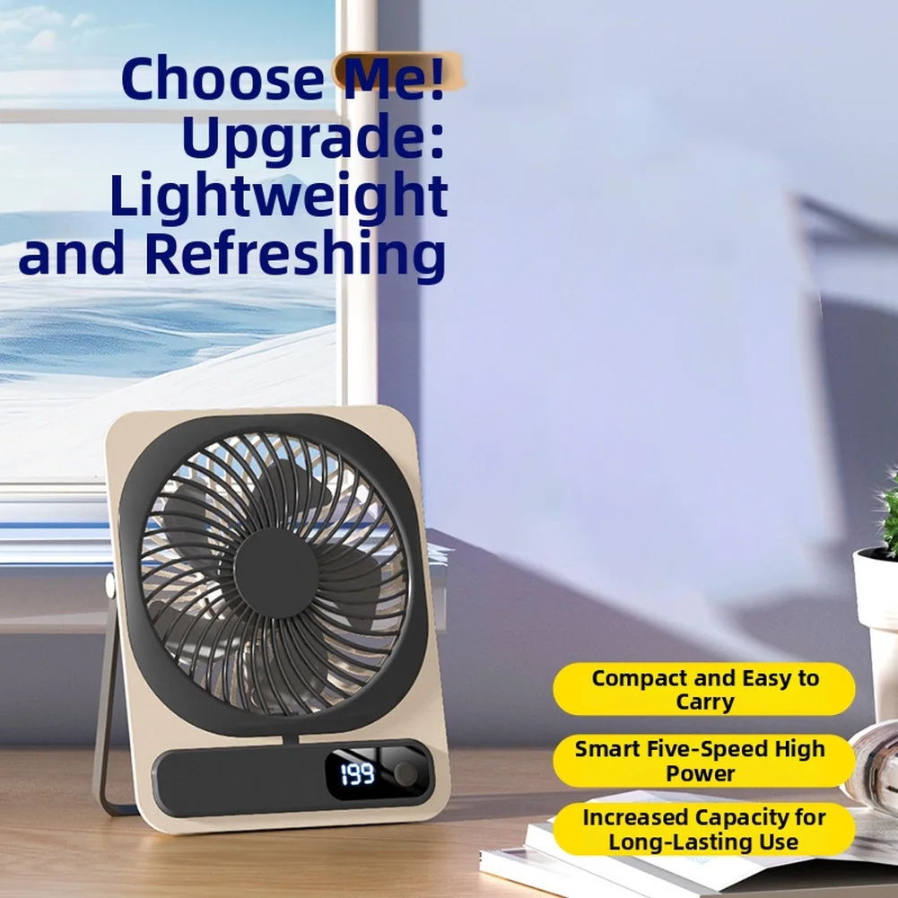 Wall Mountable Vertical Desktop Circulating Fan 5 Levels 199 Wind Settings 36dB Low Noise for Office Bedroom Study