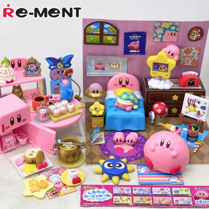 Caja Sorpresa Re-Ment Kirby Happy Room, Accesorios en Miniatura, Figura Coleccionable, Decoración de Escritorio, Regalo para Coleccionistas de Anime