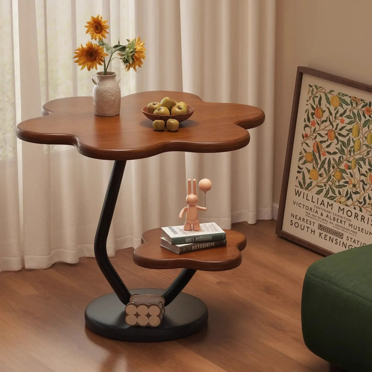 

Couch side few household living room small coffee table master bedroom bedside table balcony small table retro wind small