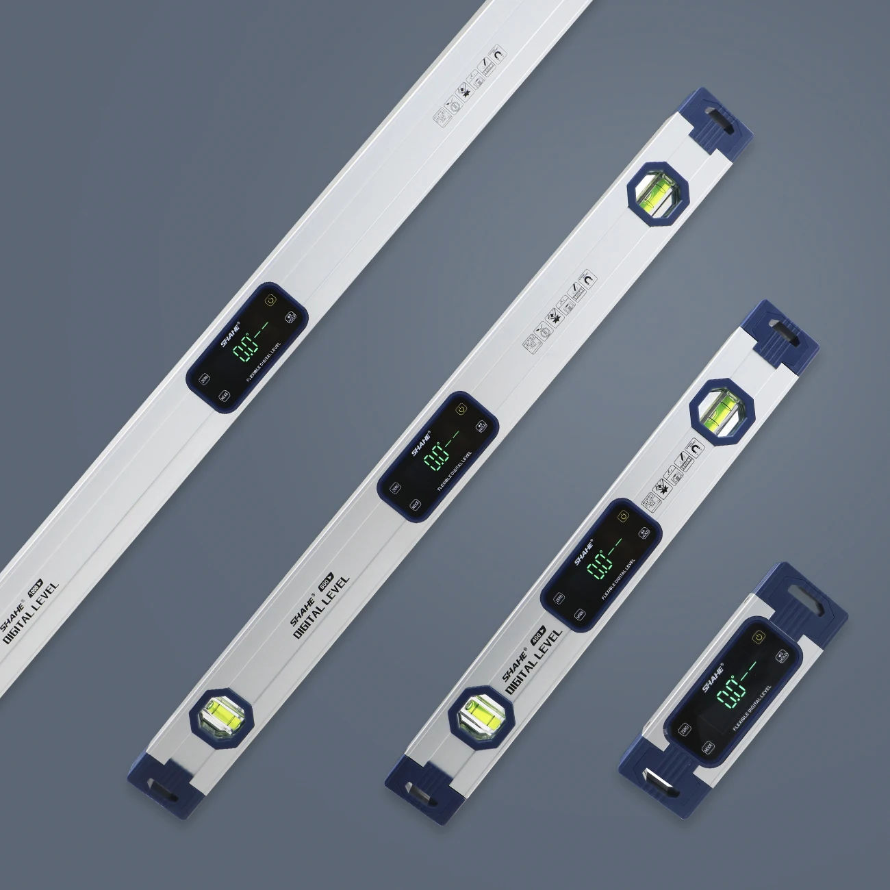 เครื่องวัดมุมแบบฟองอากาศ SHAHE อิเล็กทรอนิกส์, เครื่องวัดมุมแบบฟองอากาศพร้อมฐานแม่เหล็กและไฟส่องสว่าง