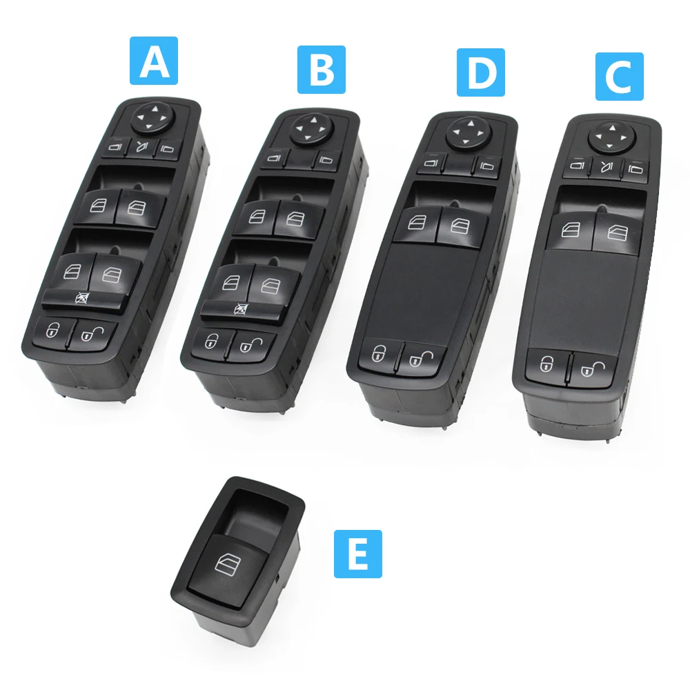 Car Window Lift Control Switch For For Mercedes Benz A B Class W169 W245 1698206710,1698206610,1698206410,1698206510,2518200510