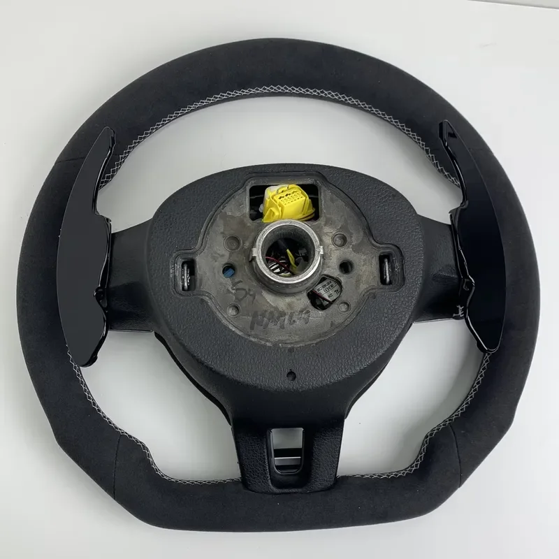 Full Leather LED Steering Wheel for Golf 5 6 7 R MK5 MK6 MK7 MK7.5 Gti Polo CC B8 Scirocco