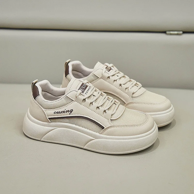 Breathable Women Shoes Thick-Soled Increase Fashion Air Mesh Girls Running Sneakers Sports Casual Size 35-40