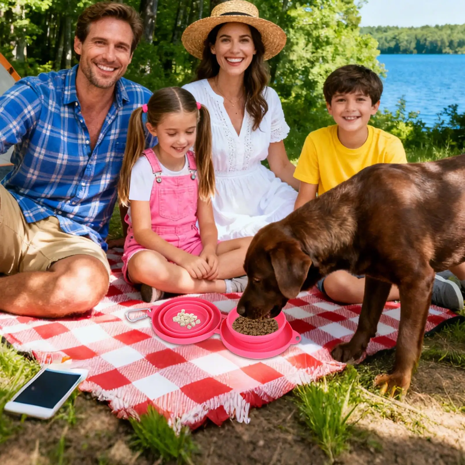 

Миски для собак, термостойкие силиконовые контейнеры, блюдо для корма для собак для маленьких и средних животных, автомобиль, пеший туризм, кемпинг, в помещении, на открытом воздухе