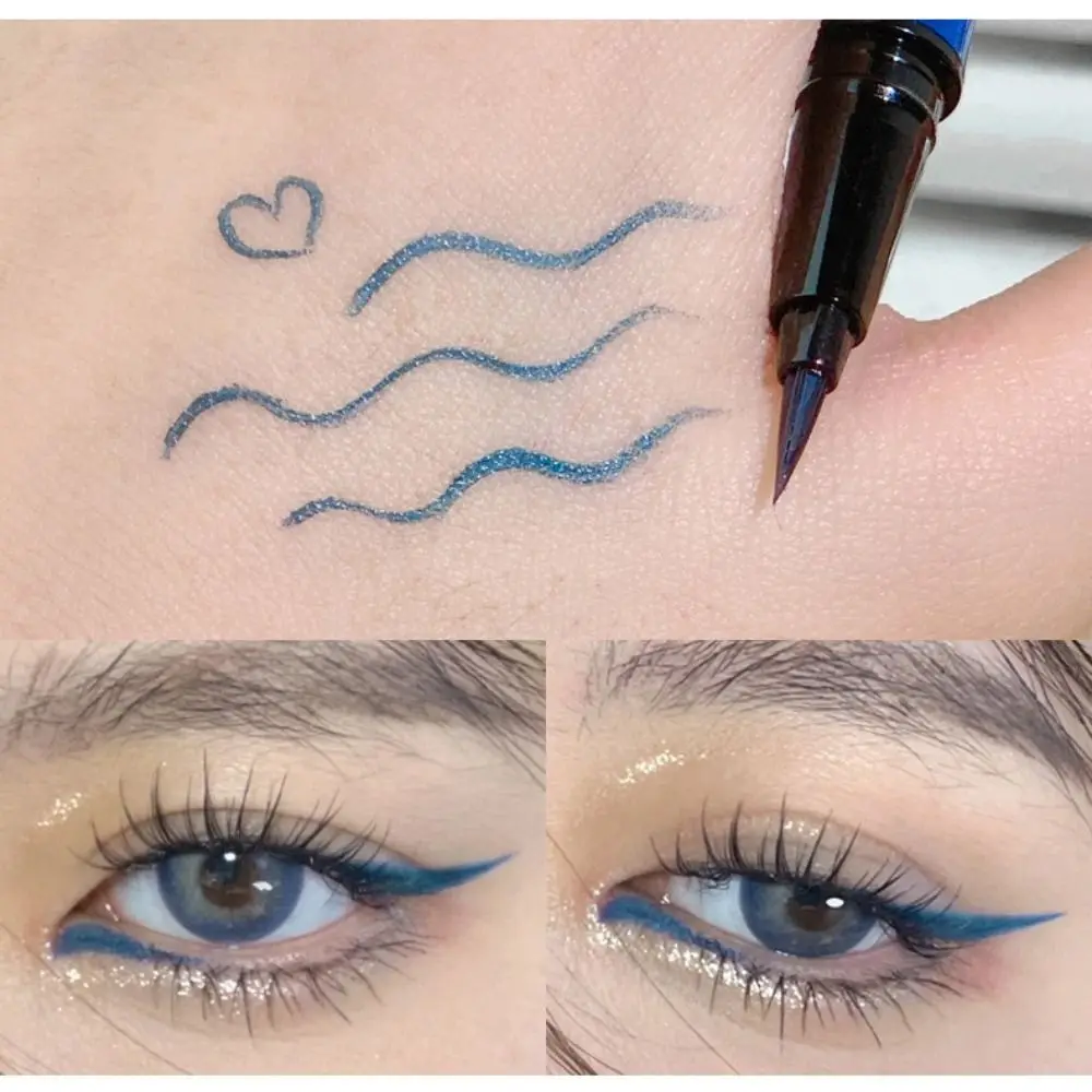 Nuevo Delineador de ojos de secado rápido resistente al agua, lápiz delineador de ojos que no florece, delineador de ojos negro Natural de larga duración para mujer