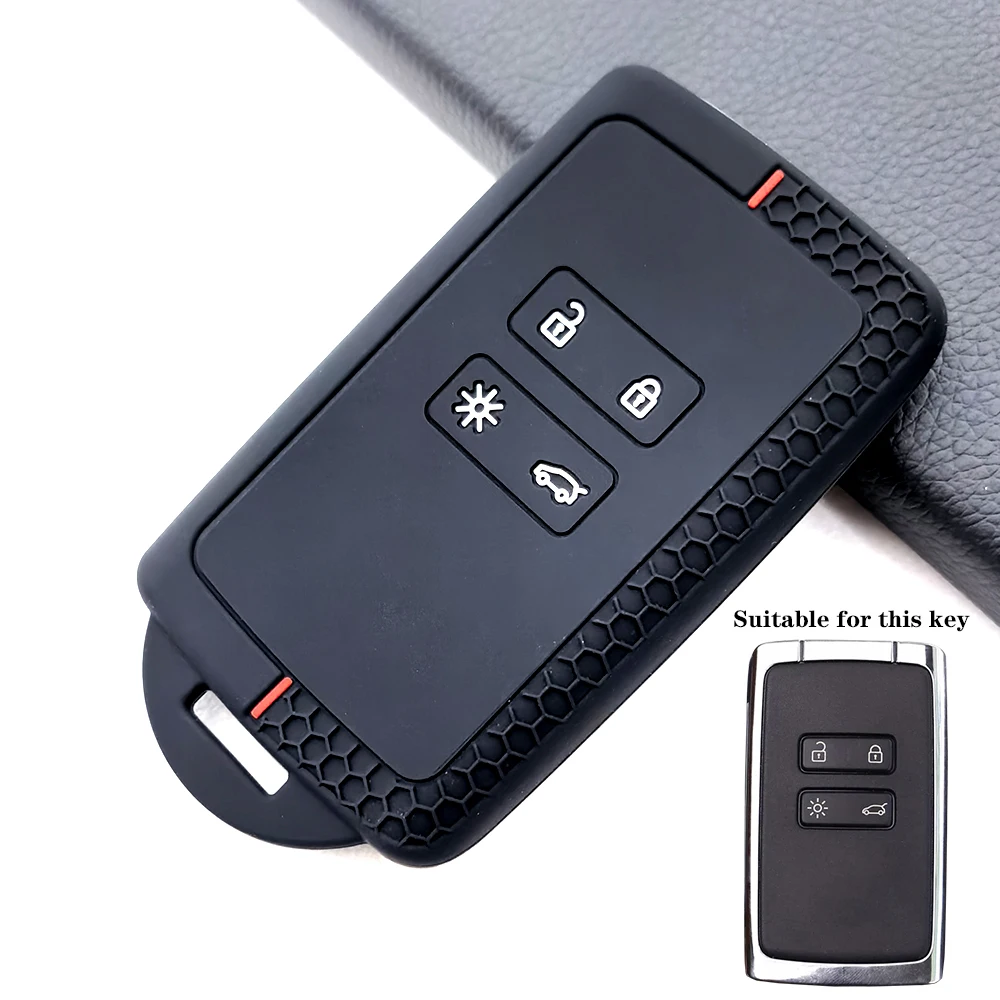 3 4 زر سيليكون غطاء مفتاح السيارة لرينو كادجار كابتور كليو ميجان 2 3 4 RS كوليوس لوجان ذات المناظر الطبيعية الخلابة منفضة بطاقة الملحقات