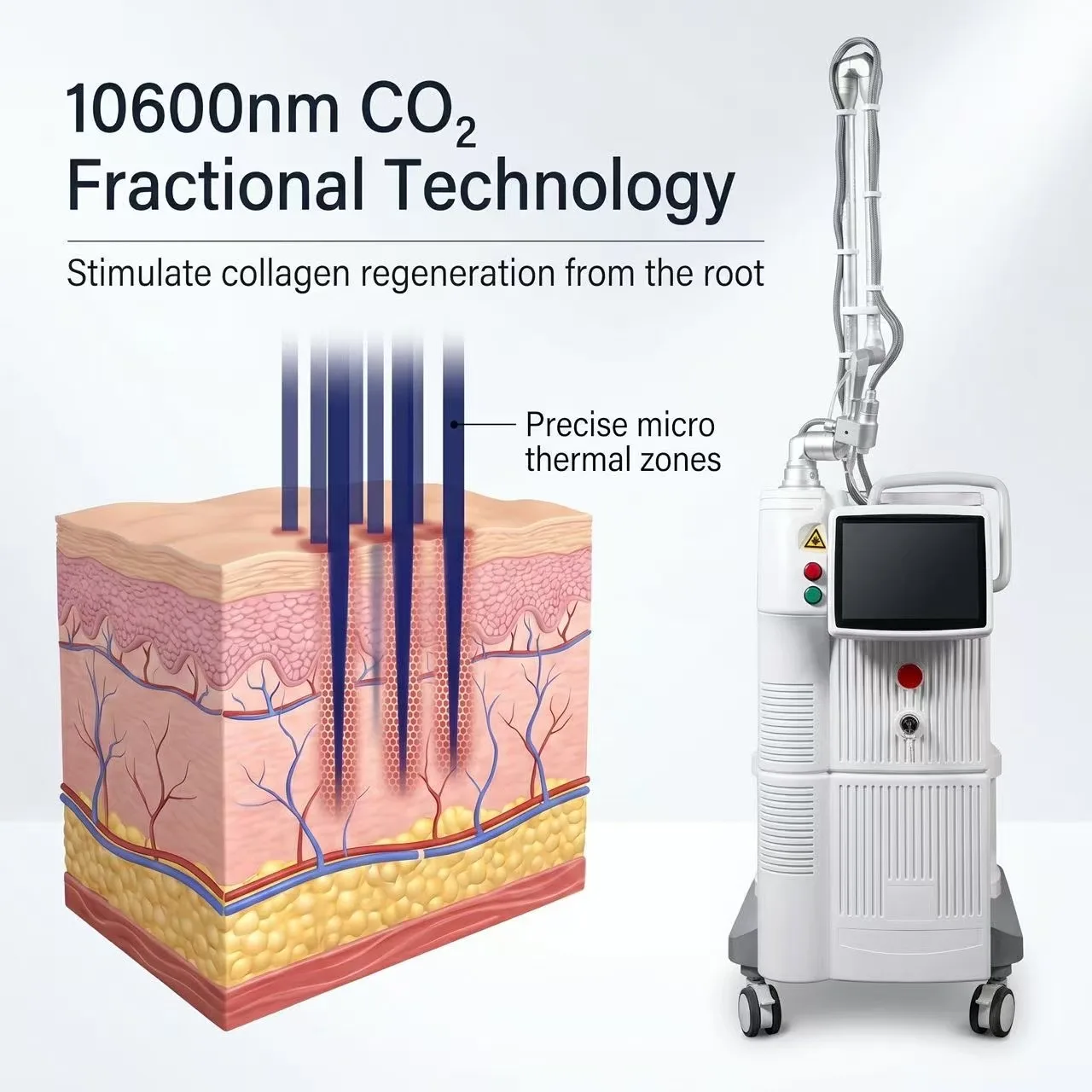SLyric 2026 Co2 Fractional Skin Co2 Gesicht Treatment Machine 10600nm Newest Lase Beaut Machine For Resuacing Acne Scars