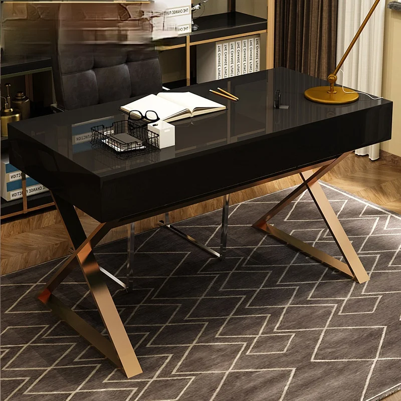 High quality desk modern minimalist desk computer desk learning stainless steel home furniture kids bookshelf bookshelf desk