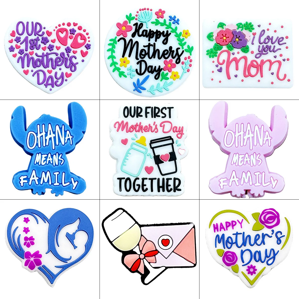 

Силиконовые бусины (10 шт.) для Дня матери, бусины-шармы для детских поделок, бусины для ручек, цепочки для сосок, аксессуары для украшений, оптовые подарки