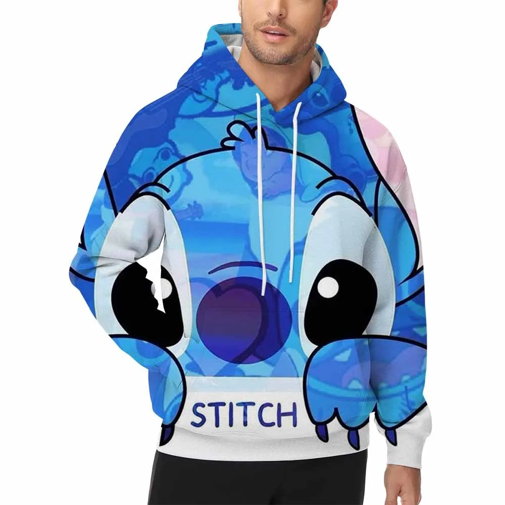 Felpe larghe autunnali e invernali con stampa Disney per coppie, felpe con cappuccio trendy, di nicchia e dolci, streetwear casual