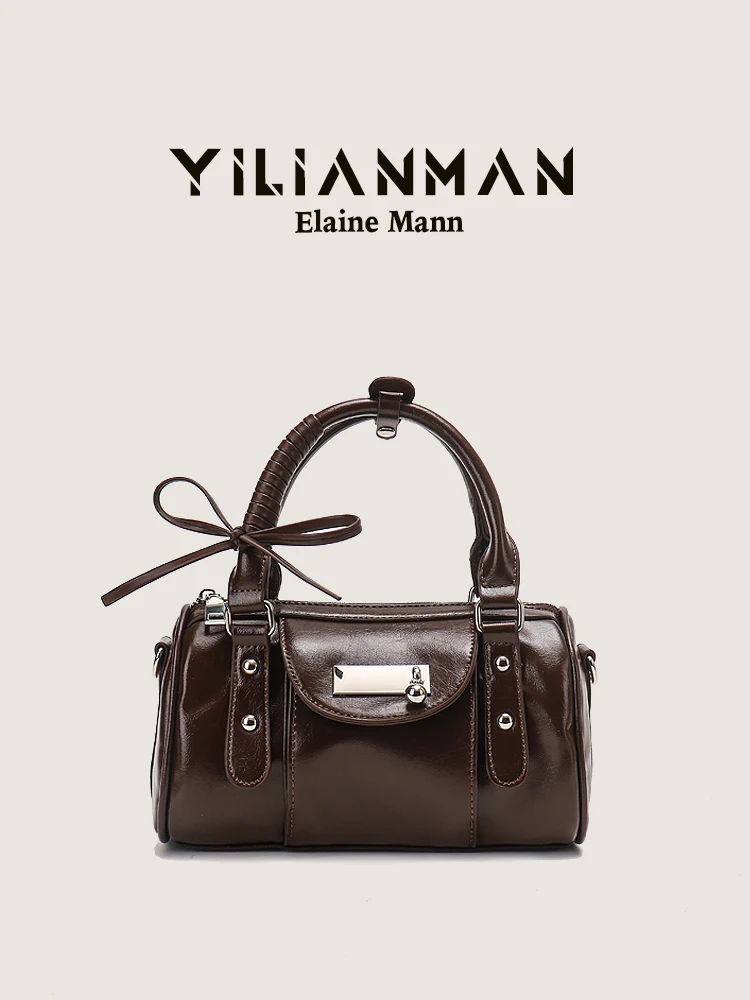 

Ele Red Crossbody Bag for Women Faionable Trendy Bowling Ball Bag Original Design Versatile Handbag by Ilaman
