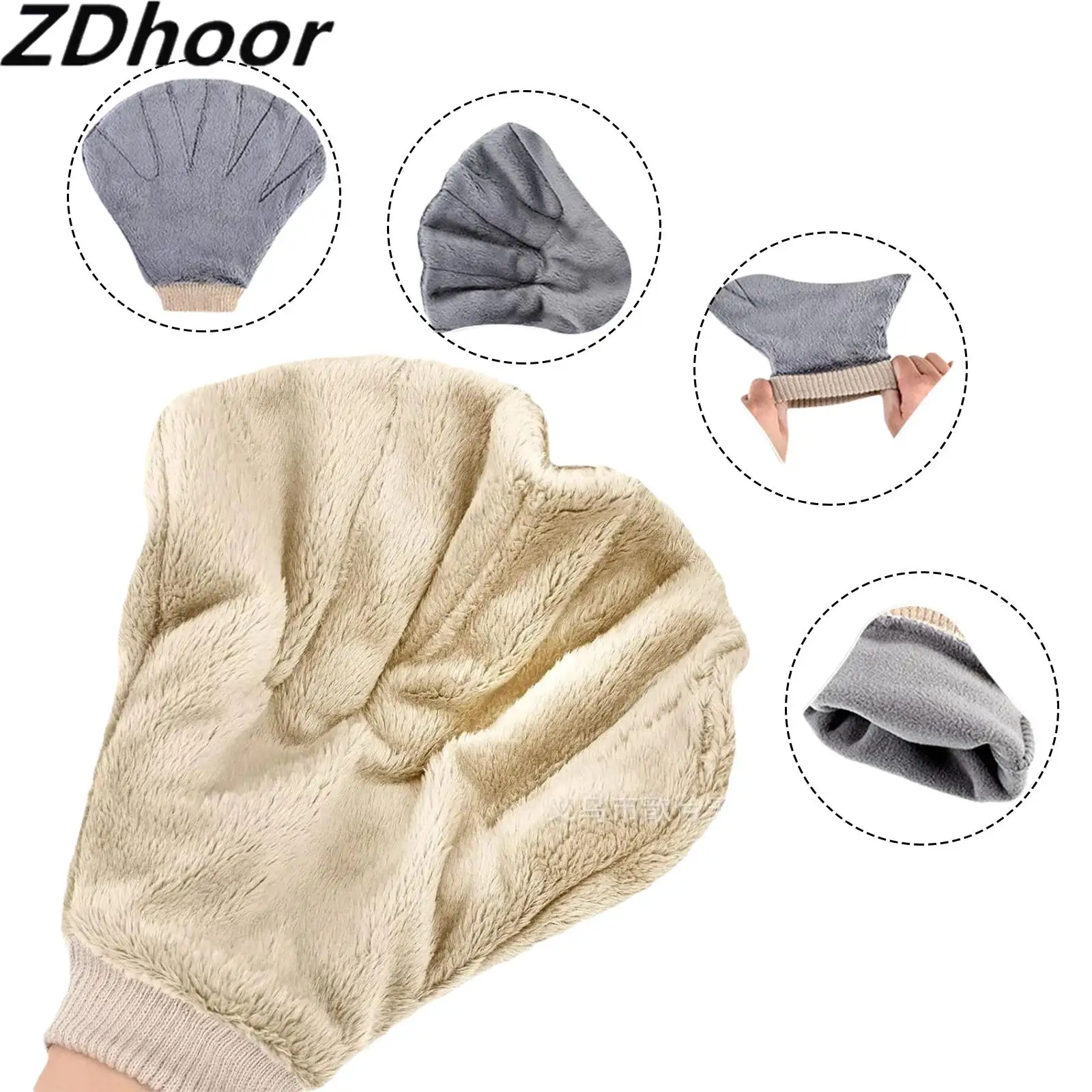 Sugar Glider Bonding Mitt Small Pet Bite Proof Glove Fleece-lined Velvet Gloves for Indoor Play Training Nighttime Soothing