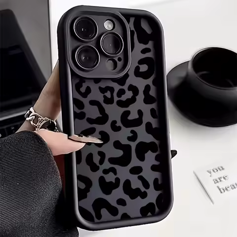 Leopard Print Phone Case For Samsung S24 Ultra S25 S22 S20 S21 S24 FE A55 5G A54 A35 A34 A52 A53 A32 A33 A71 A15 A16 A06 Cover
