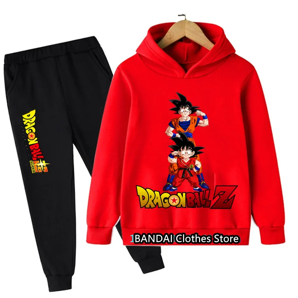 2025 New Anime Dragonball Hoodie Set Kids Boys Clothes Girls Clothing Anime Clothes Goku Hoodie Girls Sweatshirt Children 3-12y