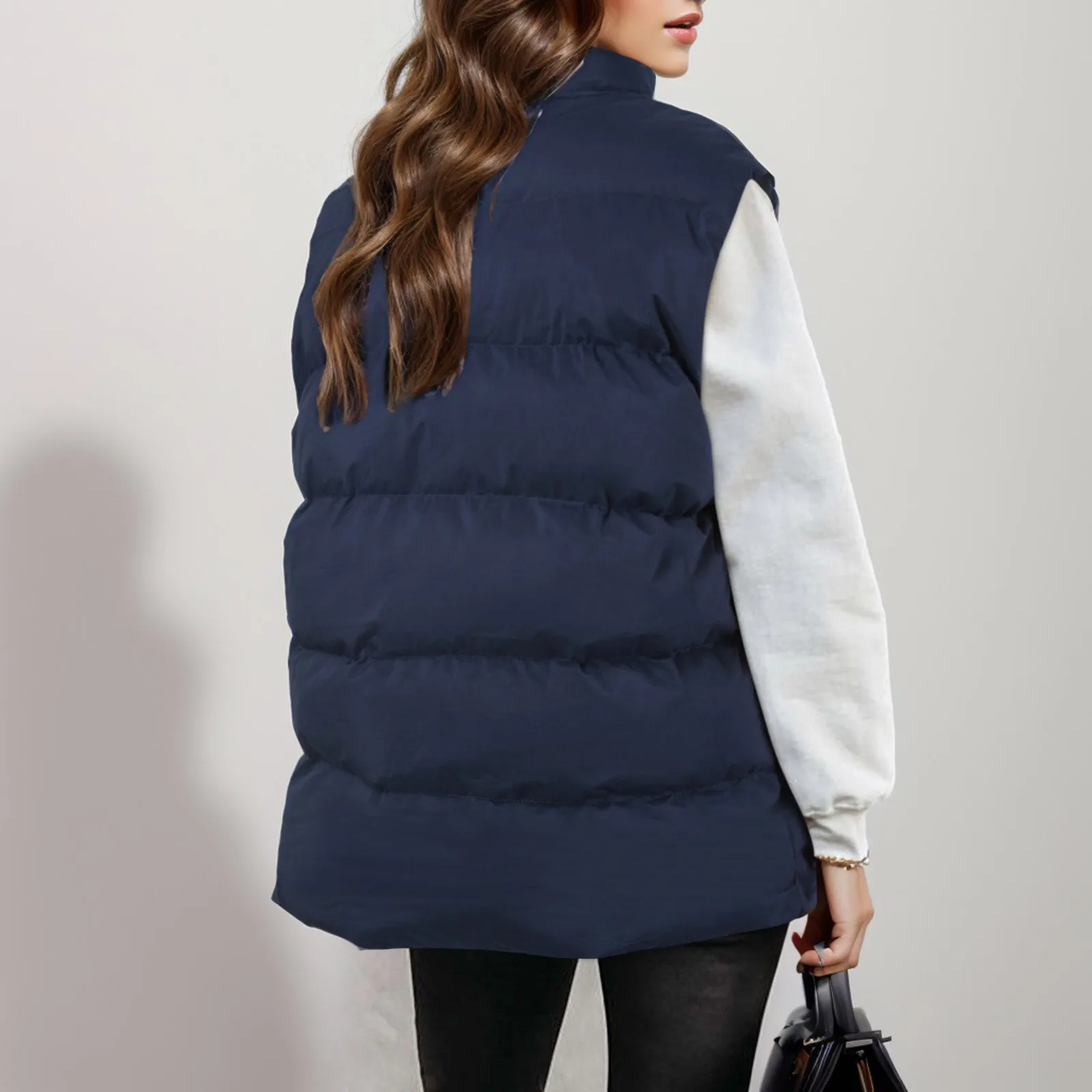 Women Vest Solid New Standing Collar Down Jacket Female Vests Sleeveless Woman Coat Autumn Winter 2024 Warm Jackets Tops