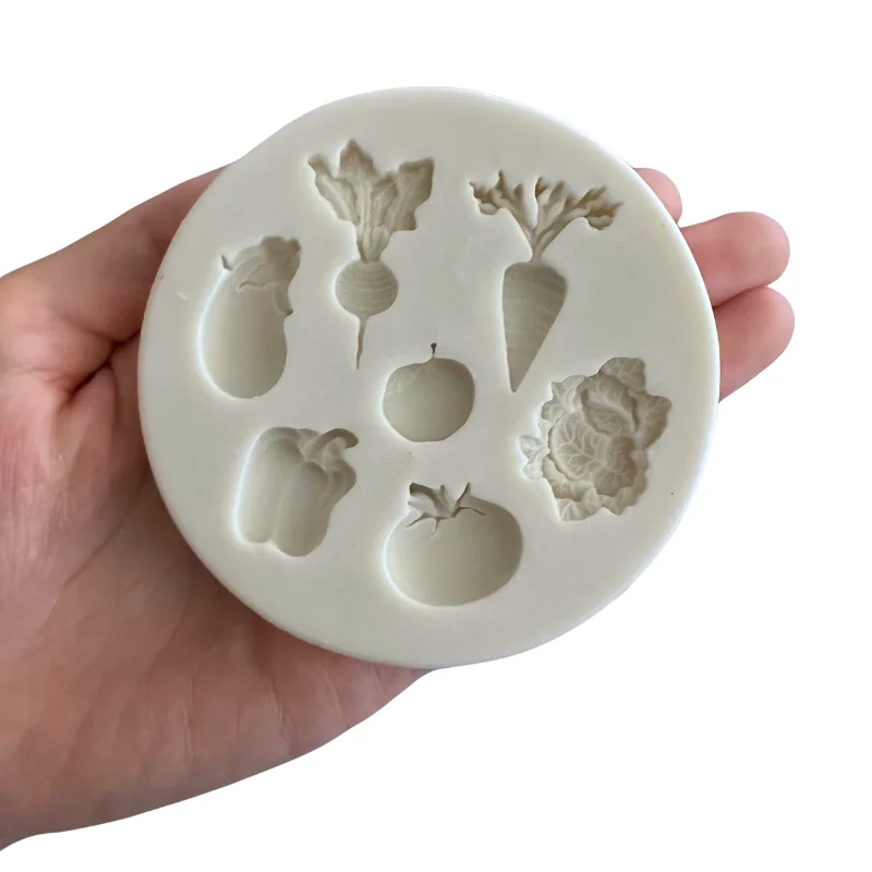 cake tools vegetable fruit Radish tomato eggplant cabbage silicone mold sugar craft fondant cake decorating mould baking tool