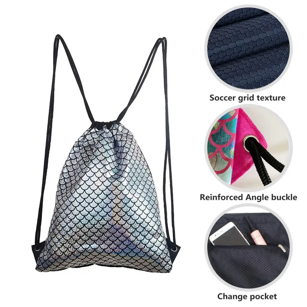 Basketball Carry Bag Basketball Backpack Sequins Design Basketball Drawstring Backpack Waterproof Capacity Gym Bag for Sports