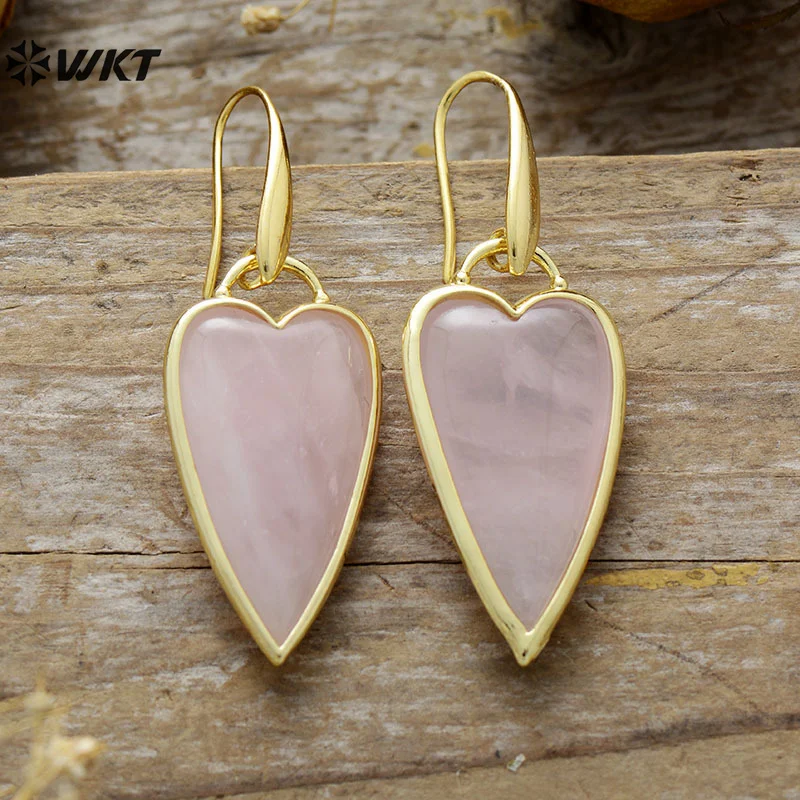 WKT-E784 Minority Simple Elegant Gemstone Earring With Real Gold Plated  For Lady Birthday Gifts Decorated
