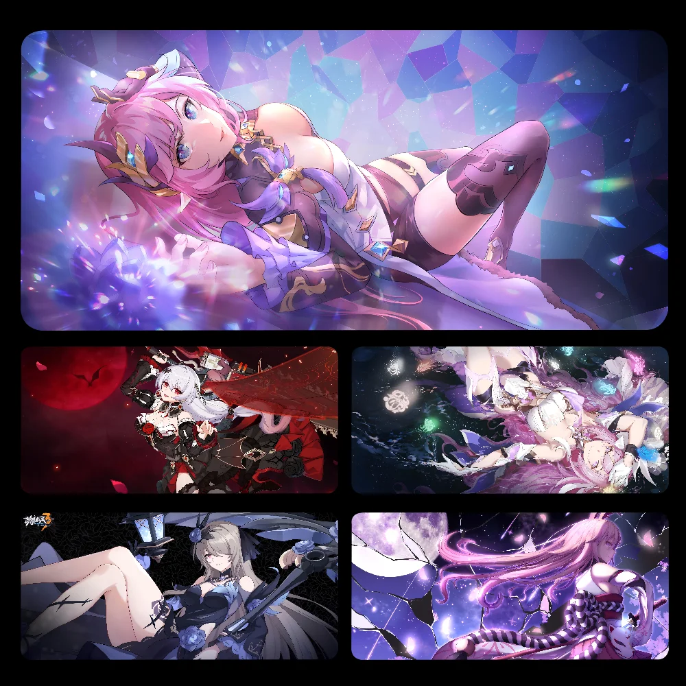 

Honkai Impact 3rd коврик для мыши большой игровой коврик для мыши LockEdge утолщенный Настольный Коврик для компьютерной клавиатуры