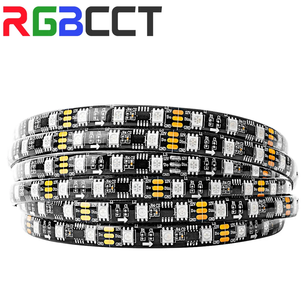 WS2811 LED Lights 5050 SMD RGB IC Strip 30 48 60 96 144leds/m Addressable Pixels External 1 IC Control 3 LEDs 5m DC12V