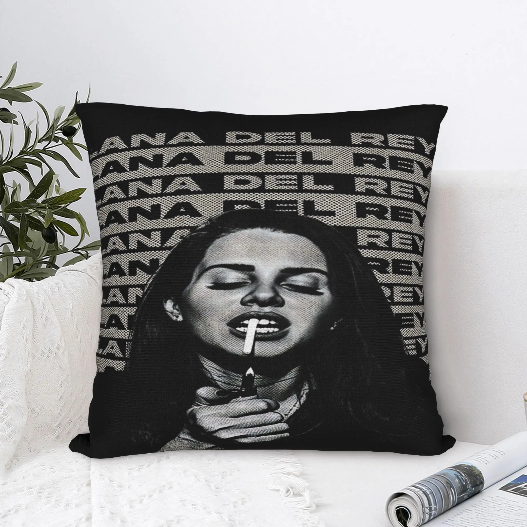 Lana Del Rey Singer Lizzy Grant  Pillow Case  Custom Pillow Cover Vintage Cushion Cover For Living Room Sofa