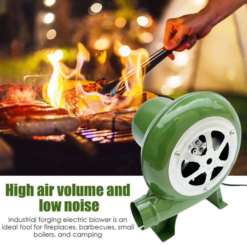 30/40/60/80W Electric Blower Fan BBQ Fan AC/DC 12V For Barbecue Mini Blacksmith Forges Blower Speed Adapter Fireplace Blower