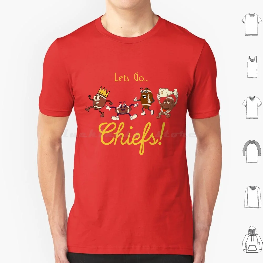 Retro Kc Chiefs Cartoon Champs T Shirt 6xl Cotton Cool Tee Kc Chiefs Chiefs Kansas City Red And Yellow Champs Retro Design