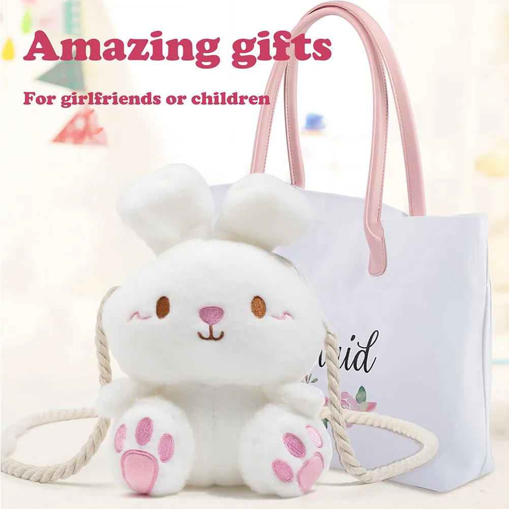

Bunny Bag Soft Cartoon Shoulder Bag Lightweight Crossbody Girls Kids Casual Holiday Gift Fashion Rabbit Satchel