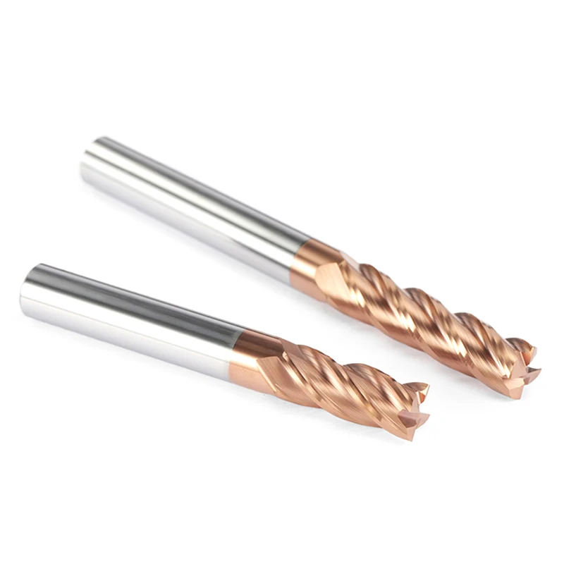 HRC55 Carbide End Mill 2 4 5 6 8 10 12mm 4Flutes Endmills Cutter Alloy Coating Tungsten Steel Cutting Tool CNC Maching Endmills