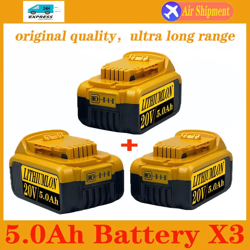 

DCB200 2023 Upgrade 20V 5.0Ah 6.0Ah Replacement Li-ion Battery forDeWalt MAX DCB205 DCB201 DCB203 power tool Batteries