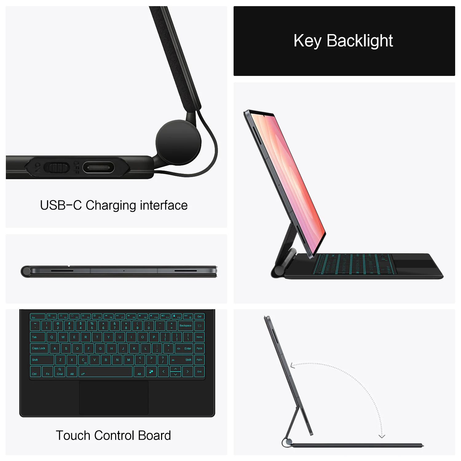 حافظة لوحة المفاتيح السحرية بإضاءة خلفية لهاتف سامسونج جالاكسي تاب S11 Ultra 14.6 بوصة X930/X936B غطاء ذكي أصلي متعدد اللمس لعام 2025 #5