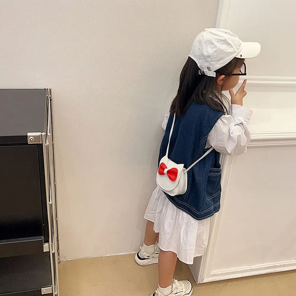 Fashion Princess Kids Crossbody Bag Bow Cartoon Mini Shoulder Bags Kids Small Bag Children