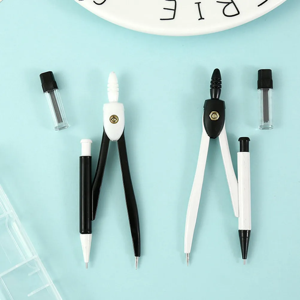 6Sets Engineering Drawing Compass Metal Geometry Tools Precision Smooth Open Close for Students Teachers Drafting Drawing Art